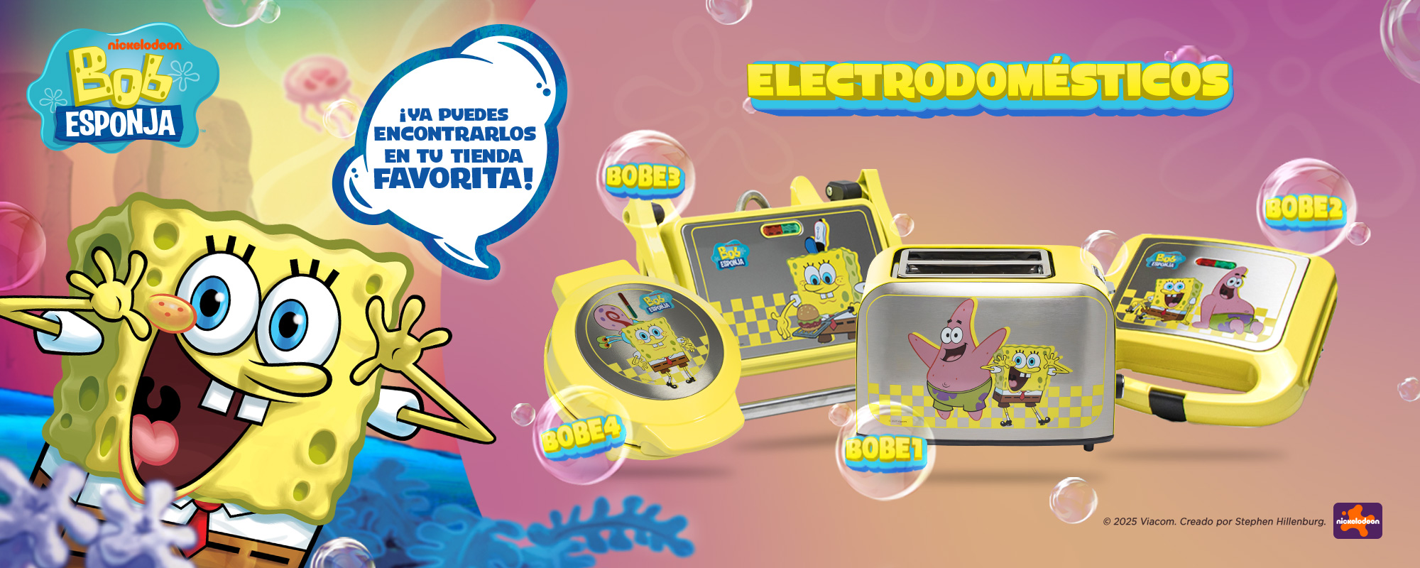 electrodomésticos bob esponja